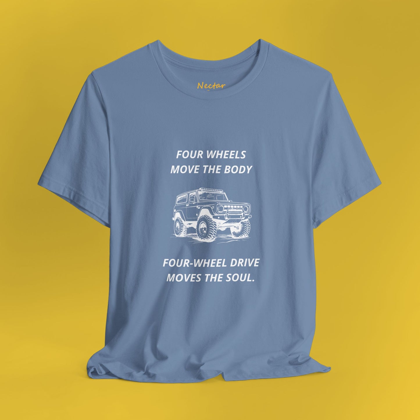 Four wheels move the body. T-Shirt