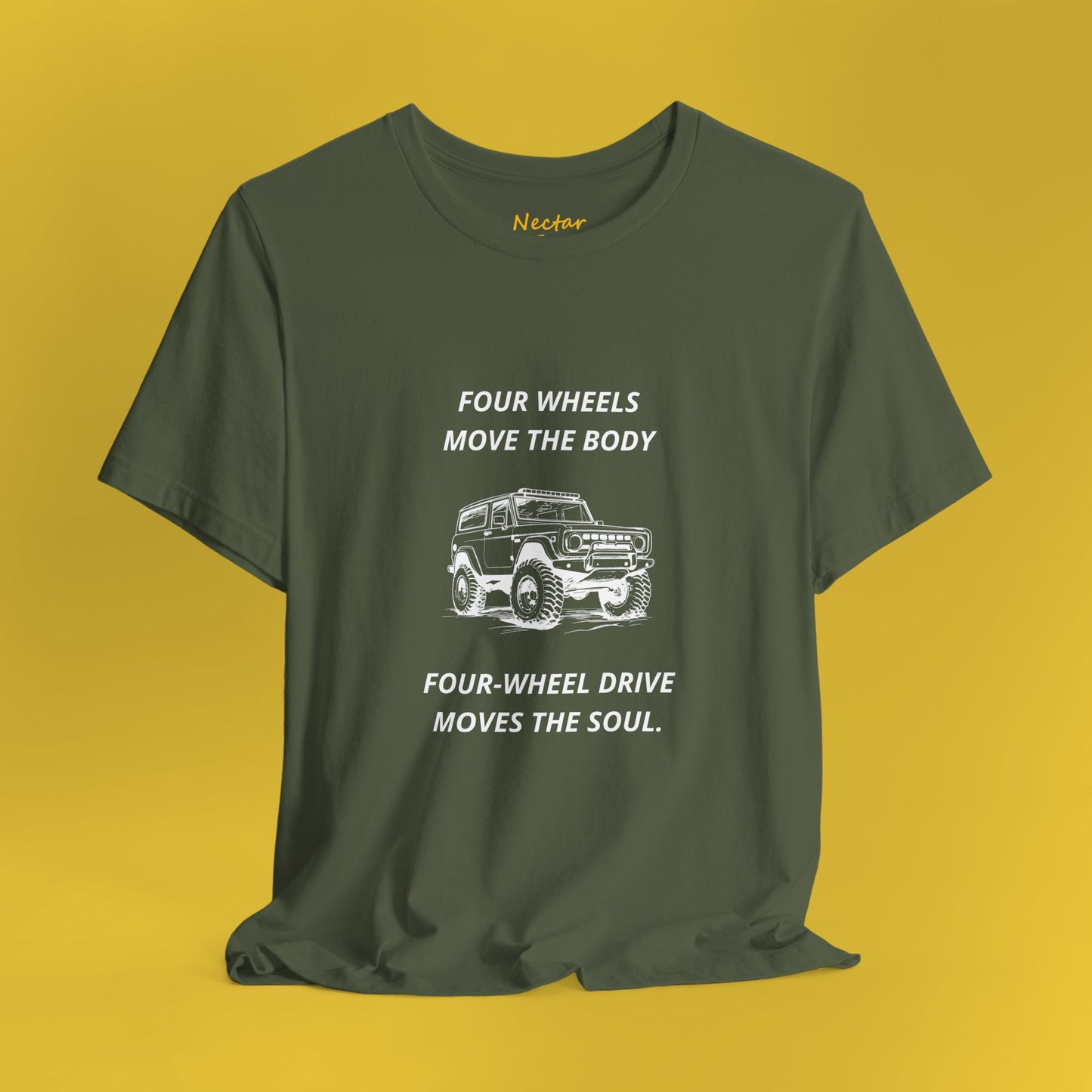 Four wheels move the body. T-Shirt