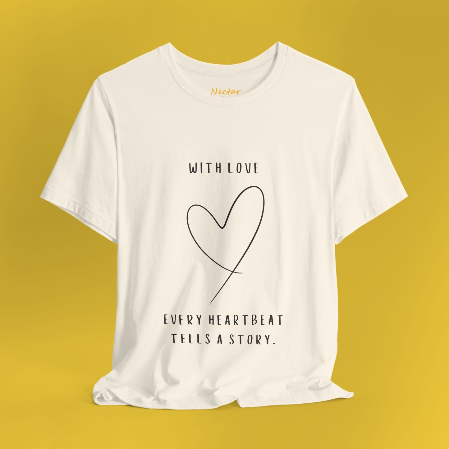 With love every heartbeat tells a story. T-Shirt