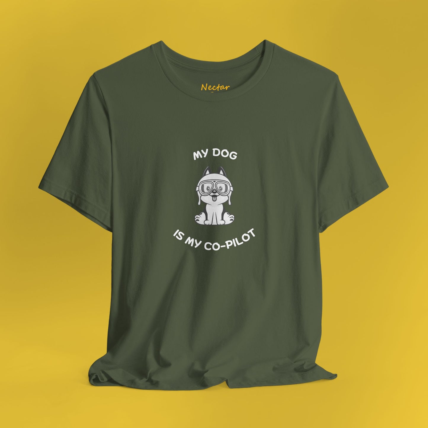 My dog is my co-pilot. T-Shirt